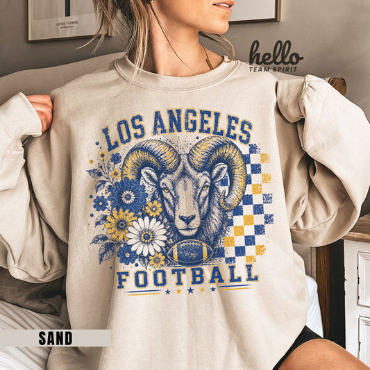 Los Angeles Retro Football Graphic Sweatshirt