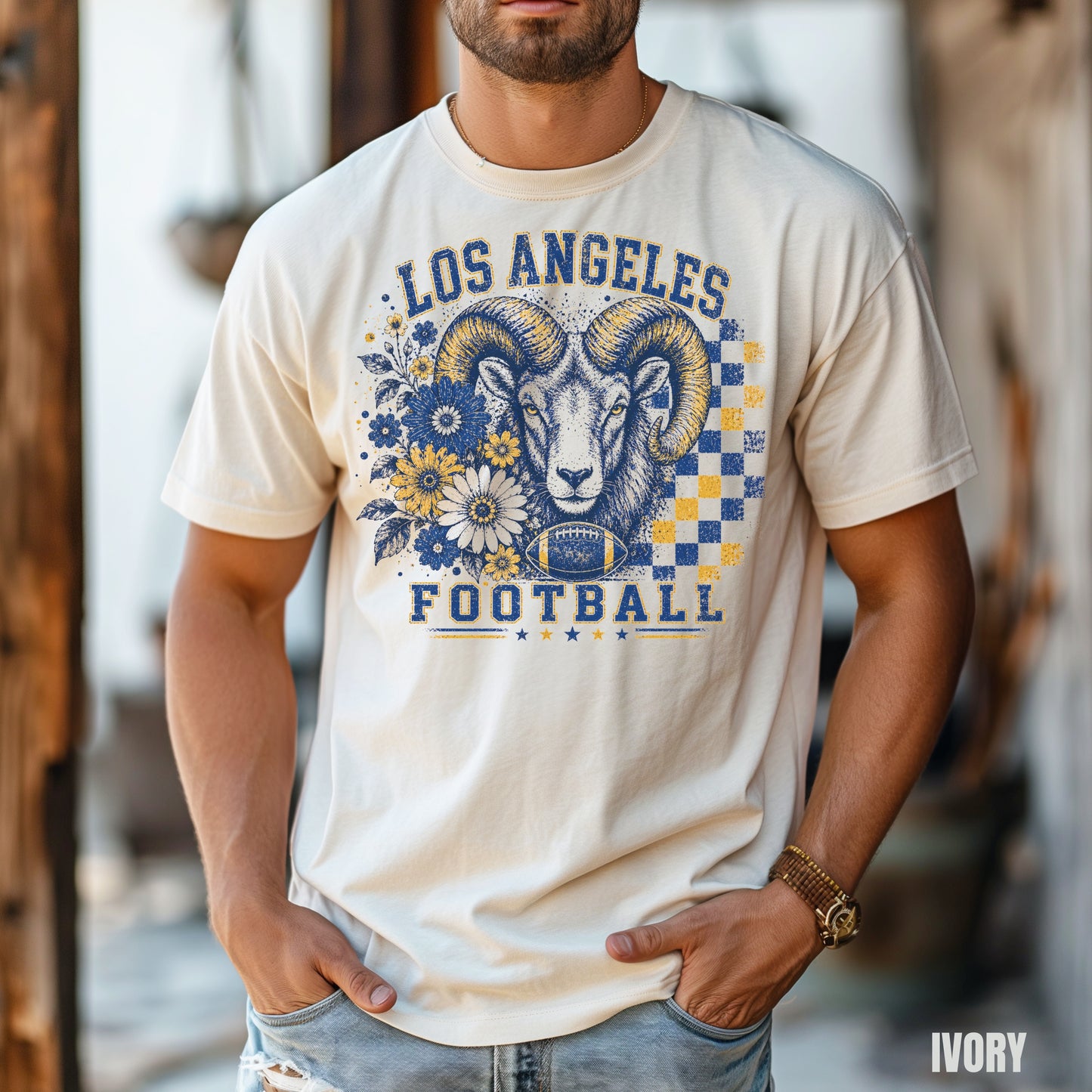 Los Angeles Retro Football Graphic T-shirt