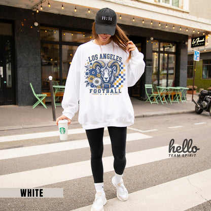 Los Angeles Retro Football Graphic Sweatshirt