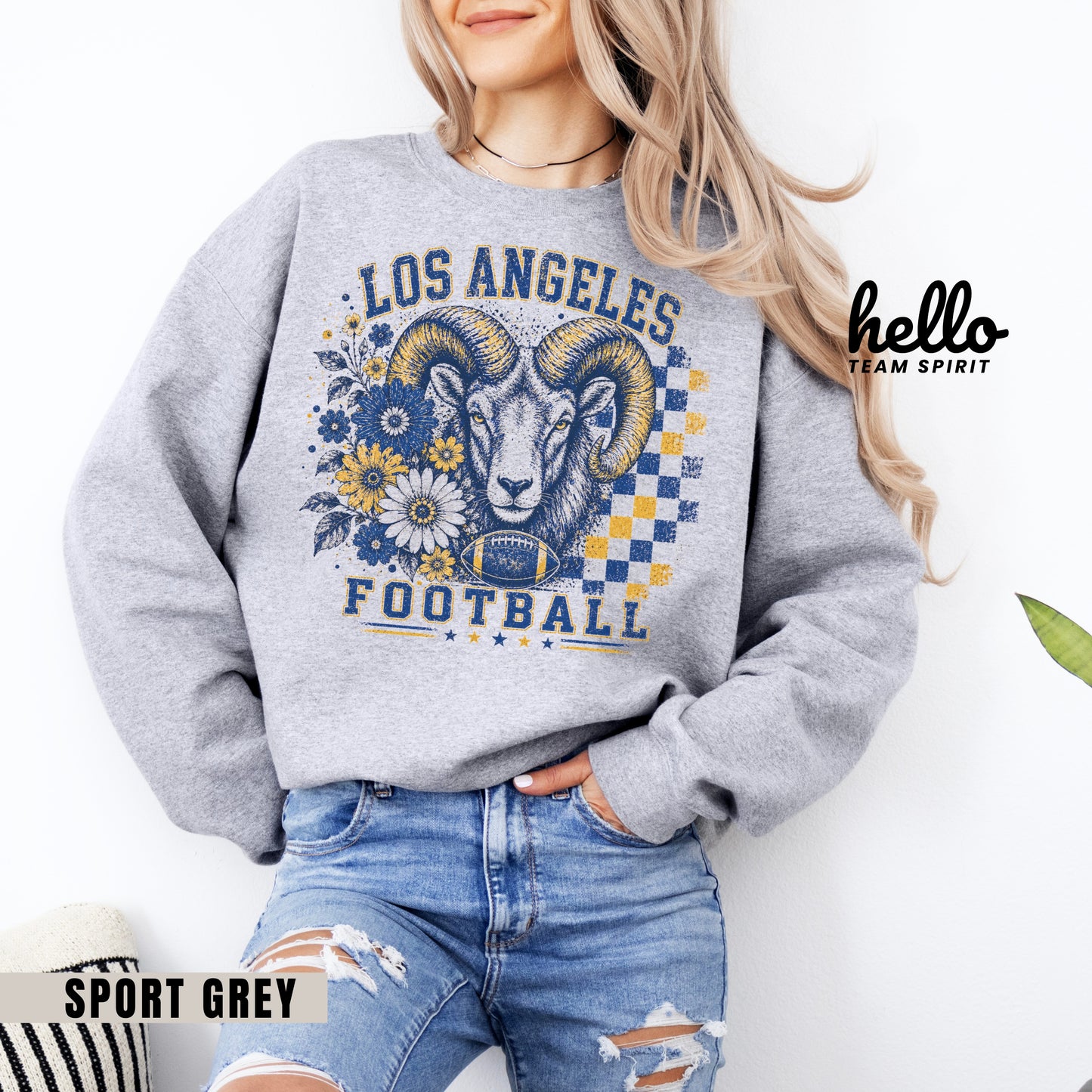 Los Angeles Retro Football Graphic Sweatshirt