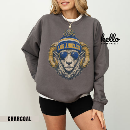 Los Angeles Vintage Character Football Graphic Sweatshirt