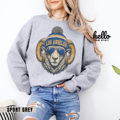 Los Angeles Vintage Character Football Graphic Sweatshirt