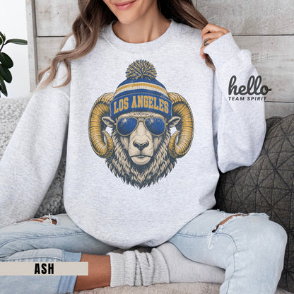 Los Angeles Vintage Character Football Graphic Sweatshirt