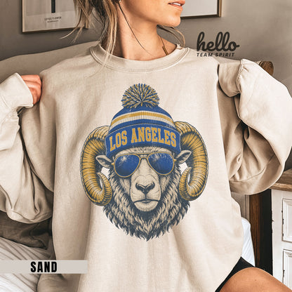 Los Angeles Vintage Character Football Graphic Sweatshirt