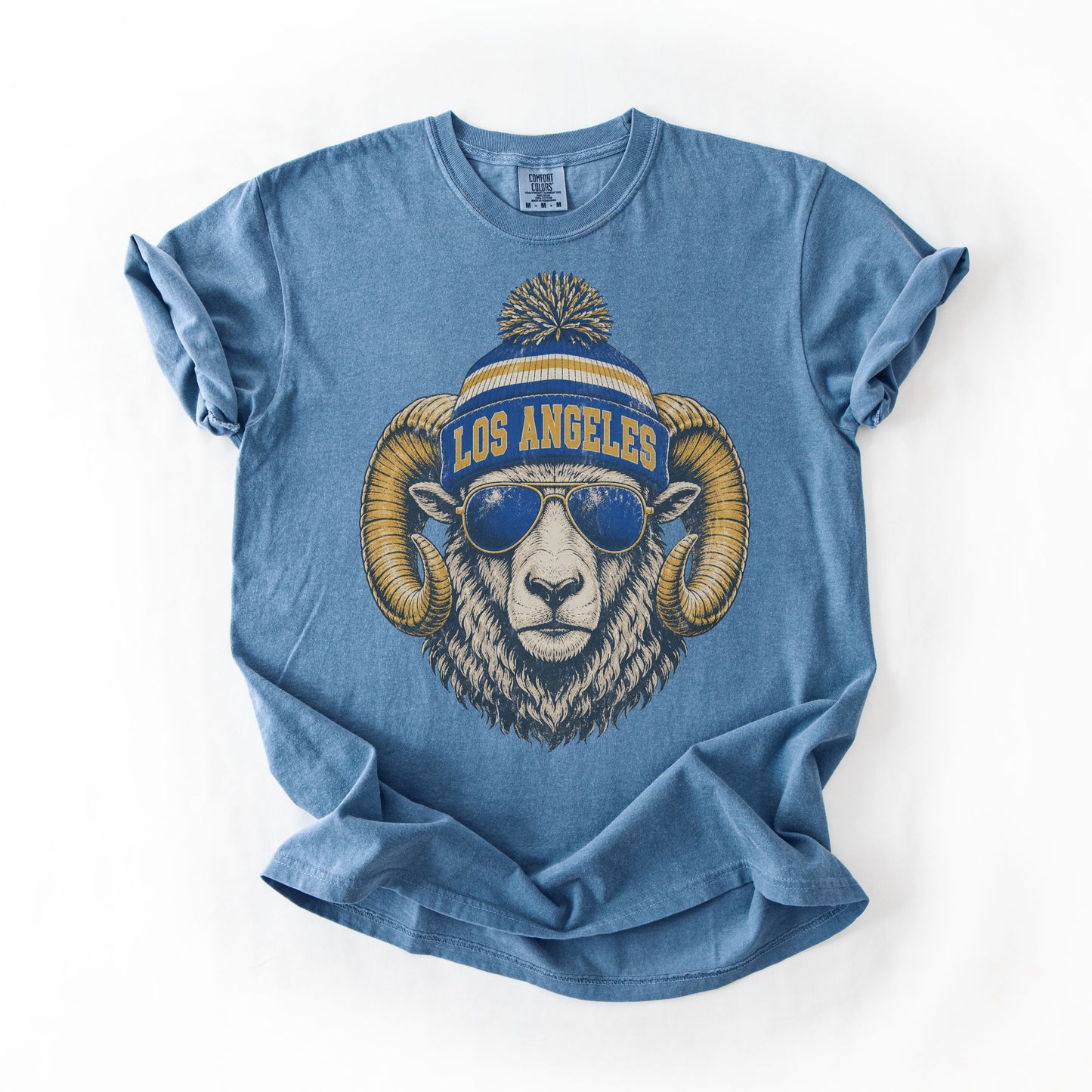 Los Angeles Vintage Character Football Graphic  T-shirt