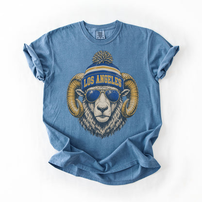 Los Angeles Vintage Character Football Graphic  T-shirt
