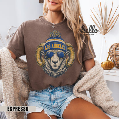 Los Angeles Vintage Character Football Graphic  T-shirt