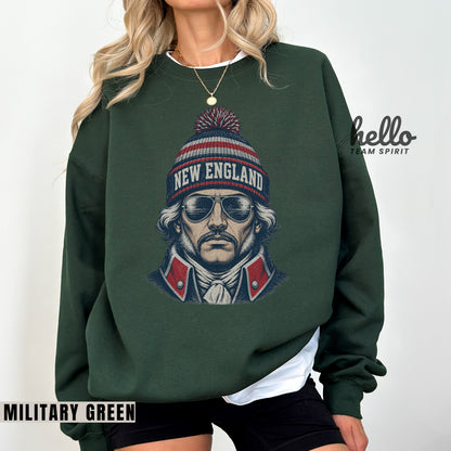 New England Vintage Character Football Graphic Sweatshirt