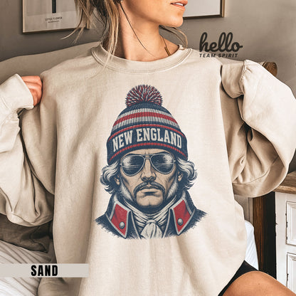New England Vintage Character Football Graphic Sweatshirt