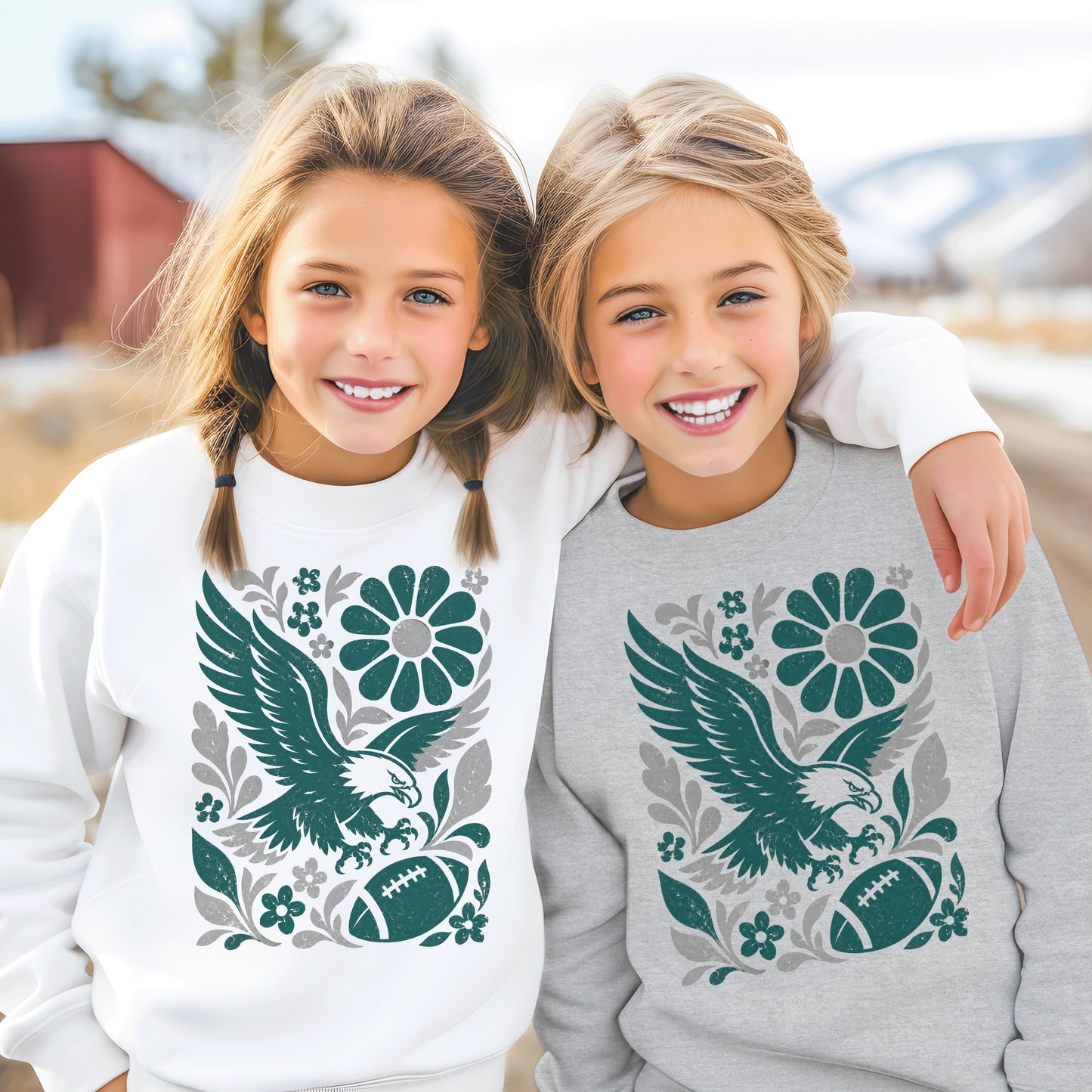 Philadelphia Boho Football Graphic Youth Sweatshirt