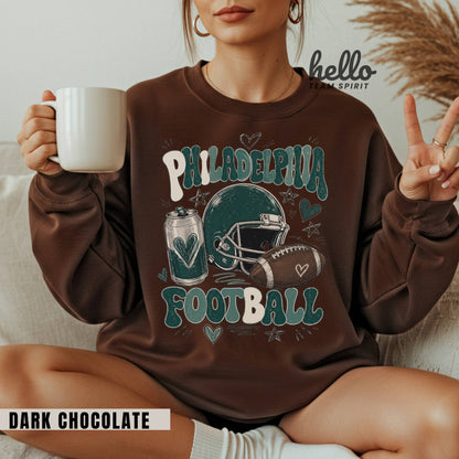 Philadelphia Icon Football Graphic Sweatshirt