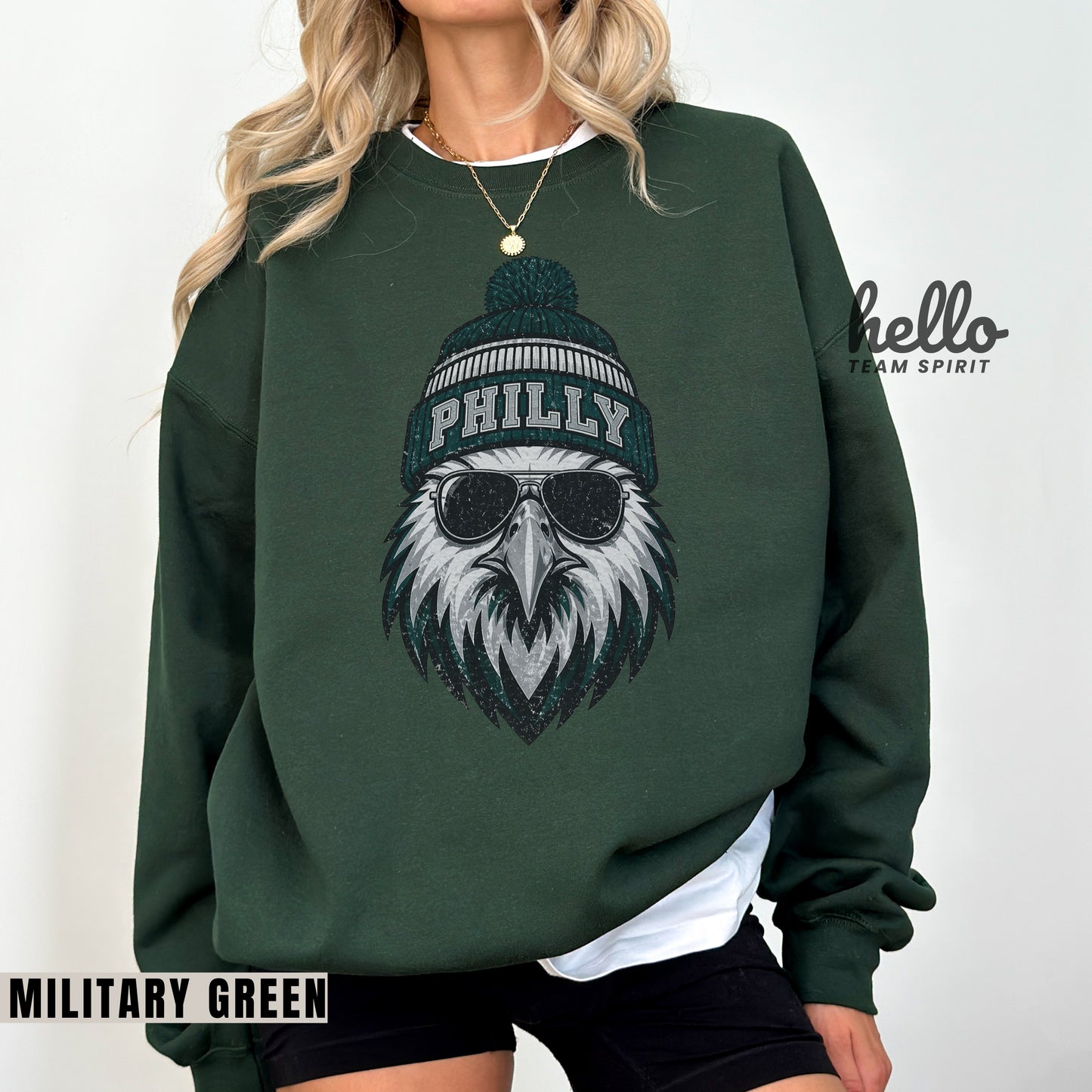 Philadelphia Vintage Character Football Graphic Sweatshirt