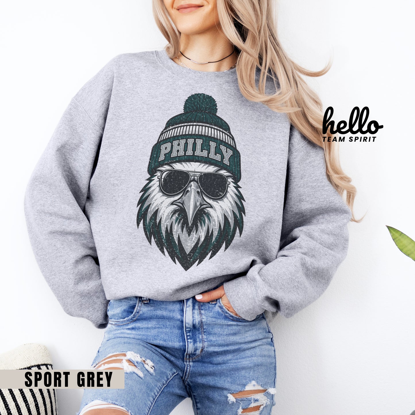 Philadelphia Vintage Character Football Graphic Sweatshirt