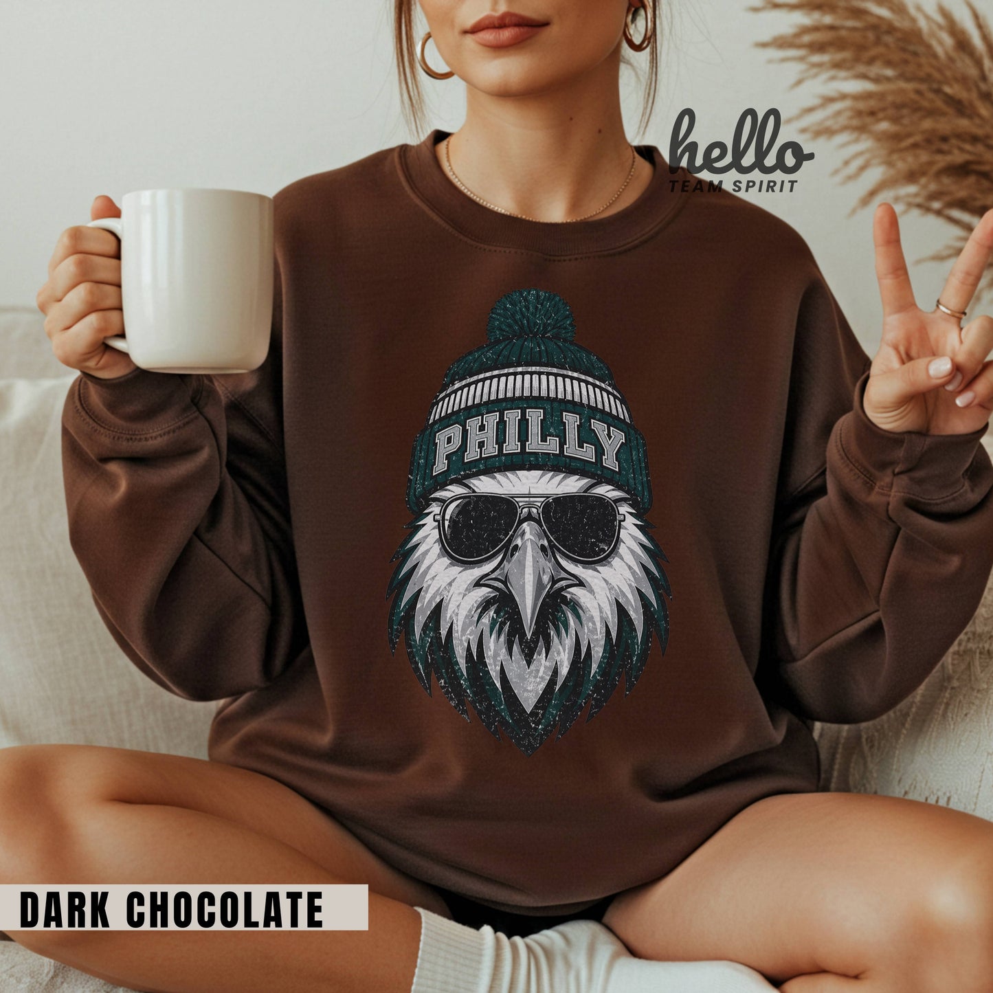 Philadelphia Vintage Character Football Graphic Sweatshirt