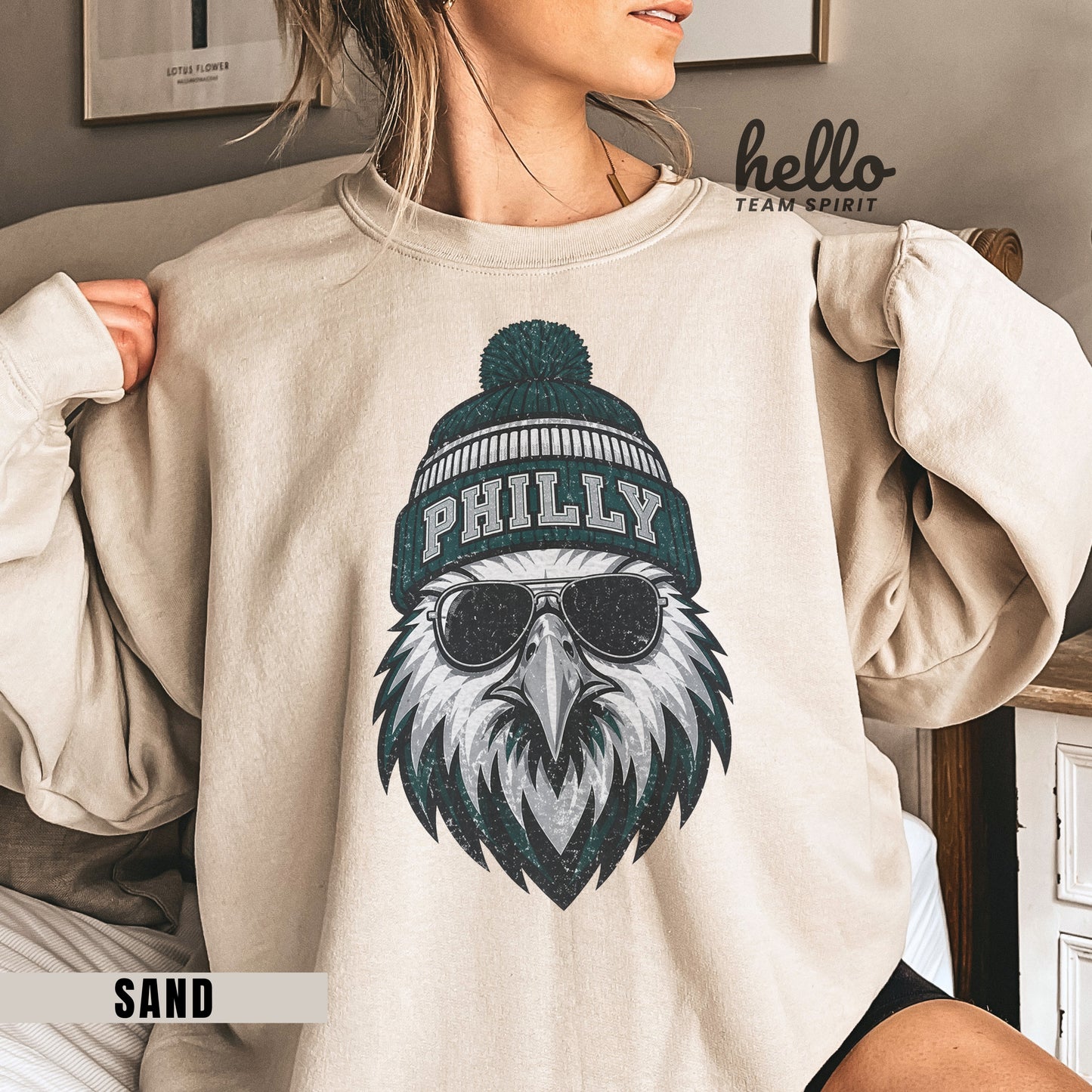 Philadelphia Vintage Character Football Graphic Sweatshirt