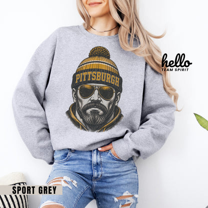 Pittsburgh Vintage Character Football Graphic Sweatshirt