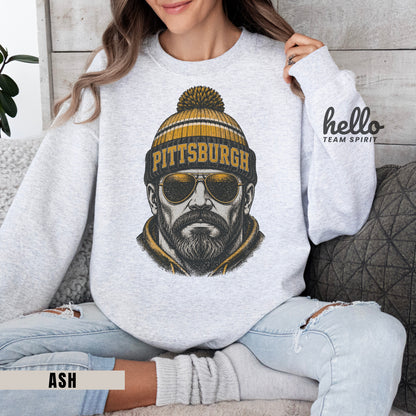 Pittsburgh Vintage Character Football Graphic Sweatshirt
