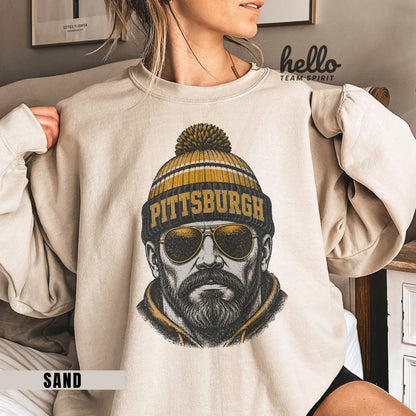 Pittsburgh Vintage Character Football Graphic Sweatshirt