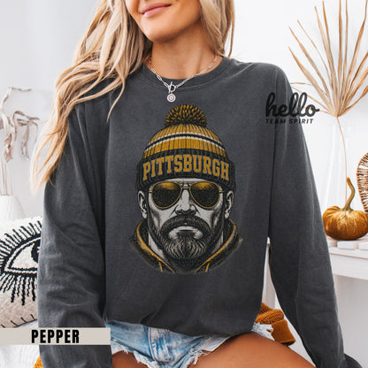 Pittsburgh Vintage Character Football Graphic Sweatshirt