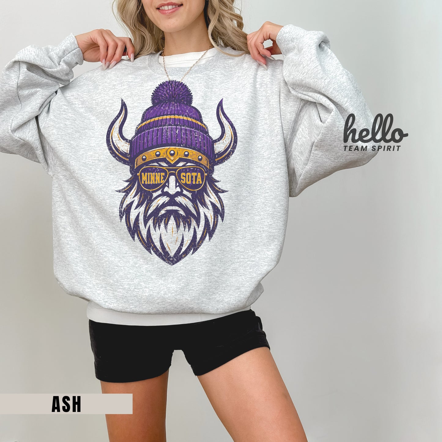 Minnesota Vintage Character Football Graphic Youth Sweatshirt