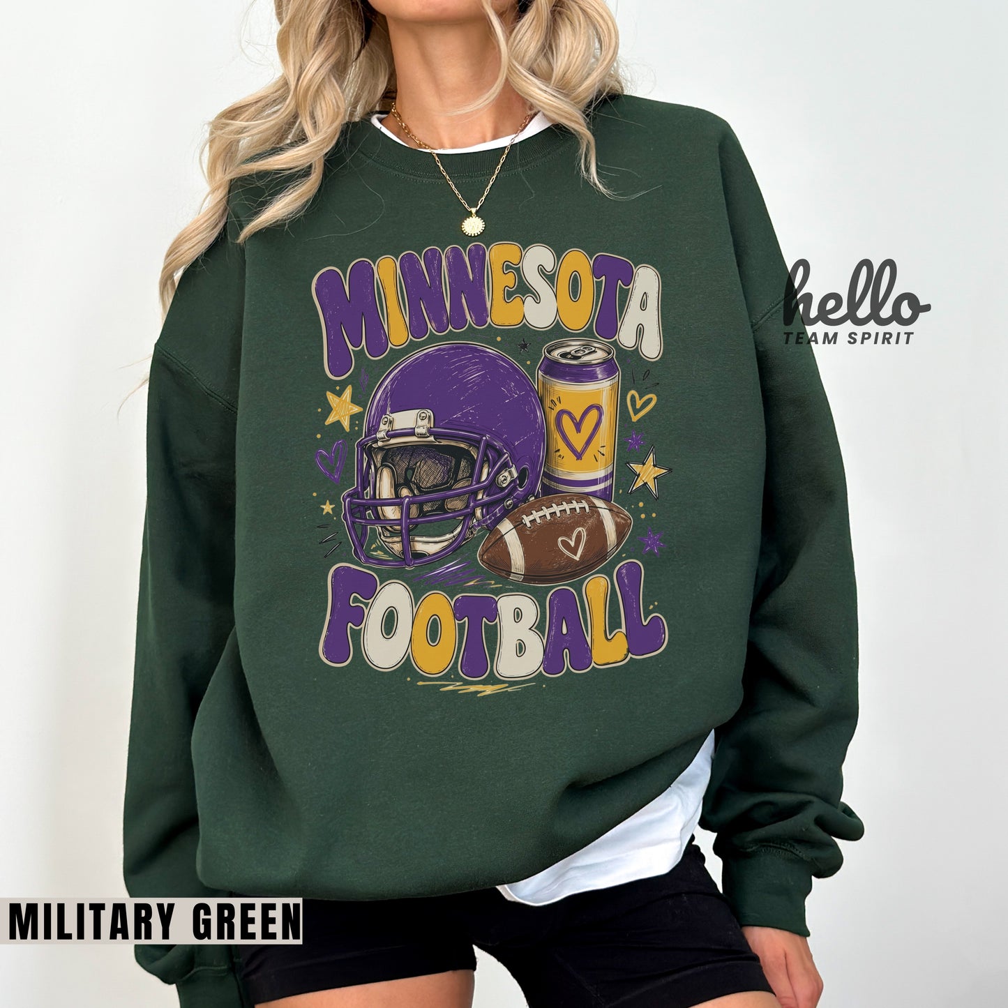 Minnesota Icon Football Graphic Sweatshirt