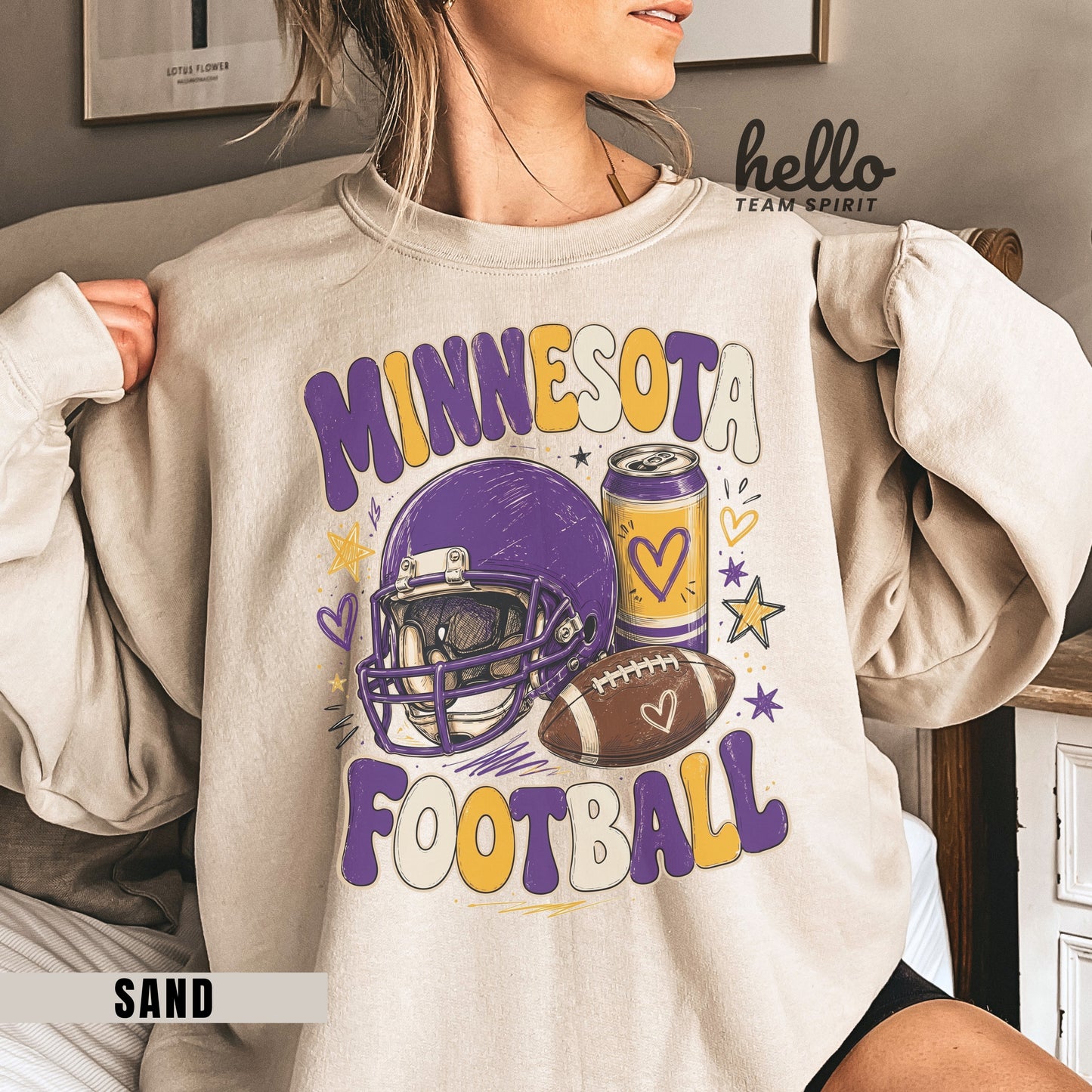 Minnesota Icon Football Graphic Sweatshirt