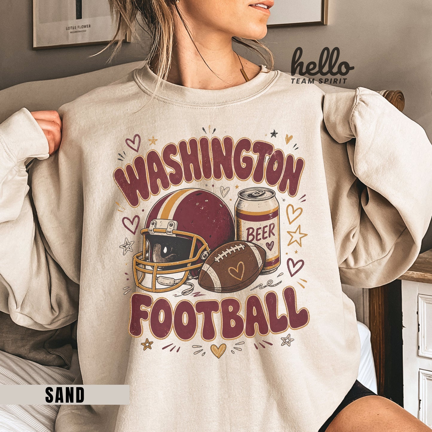 Washington Icon Football Graphic Sweatshirt