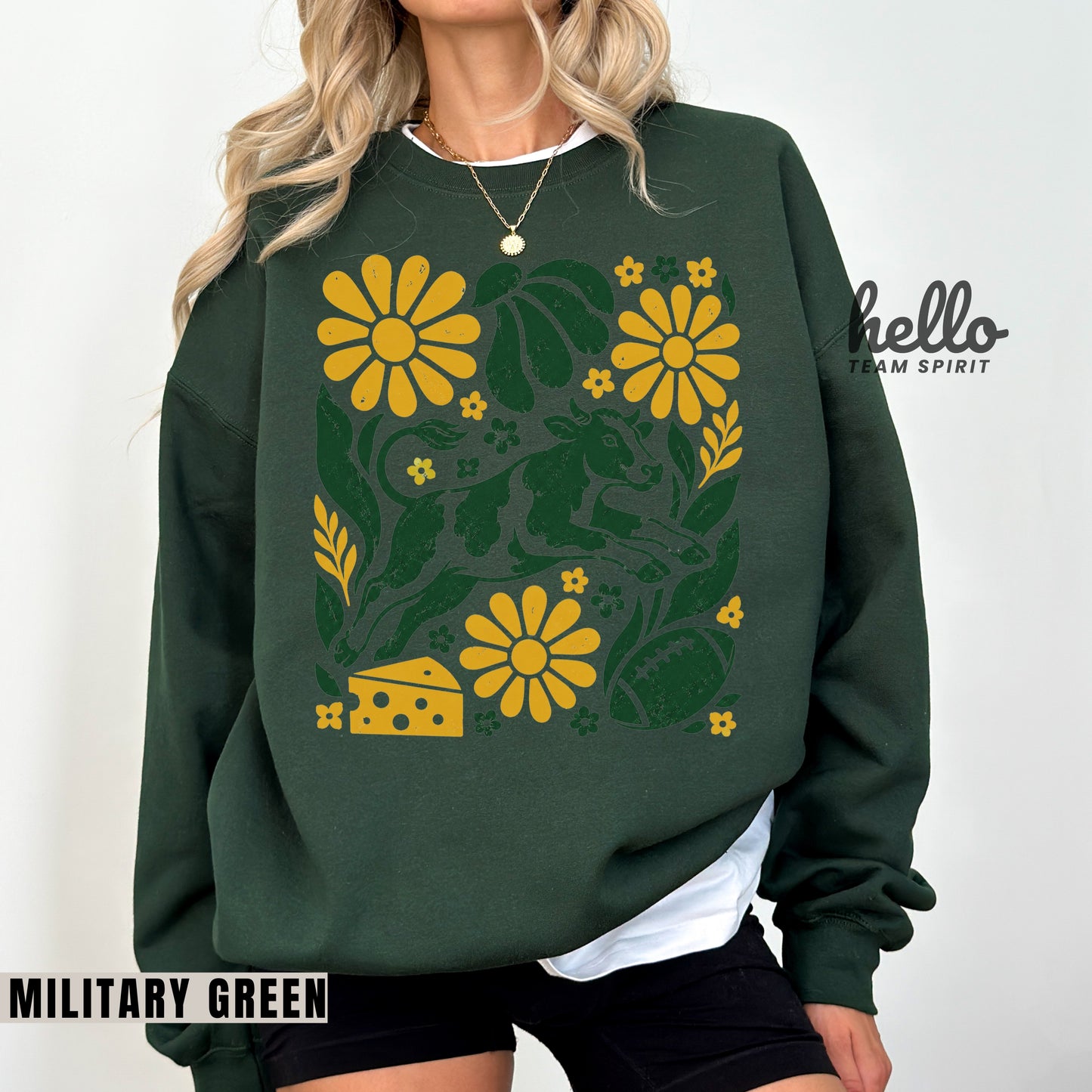 Green Bay Boho Football Graphic Sweatshirt