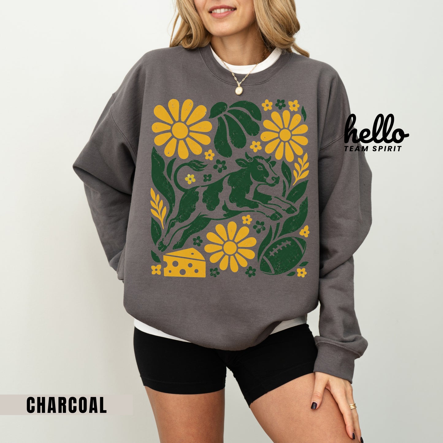 Green Bay Boho Football Graphic Sweatshirt