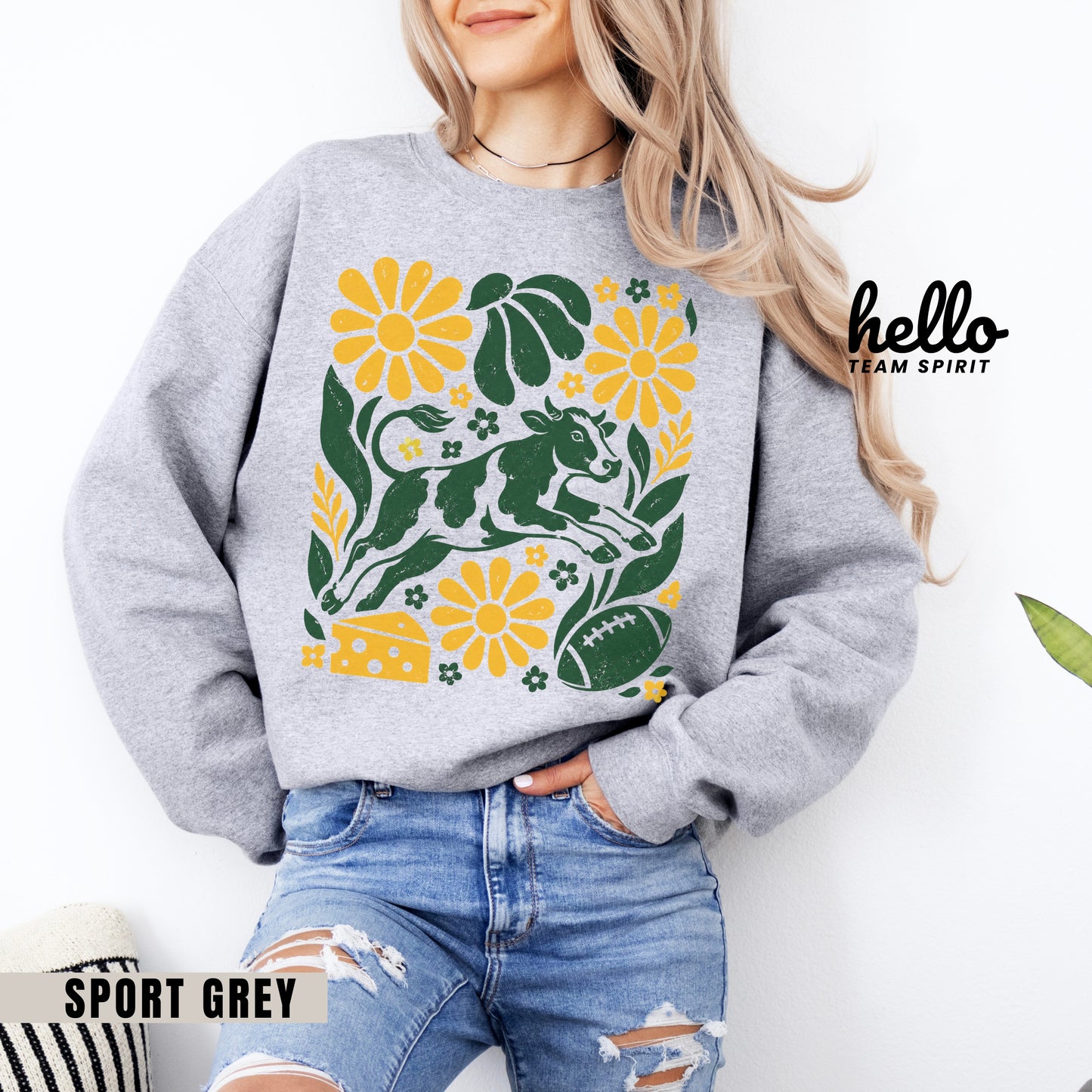 Green Bay Boho Football Graphic Sweatshirt