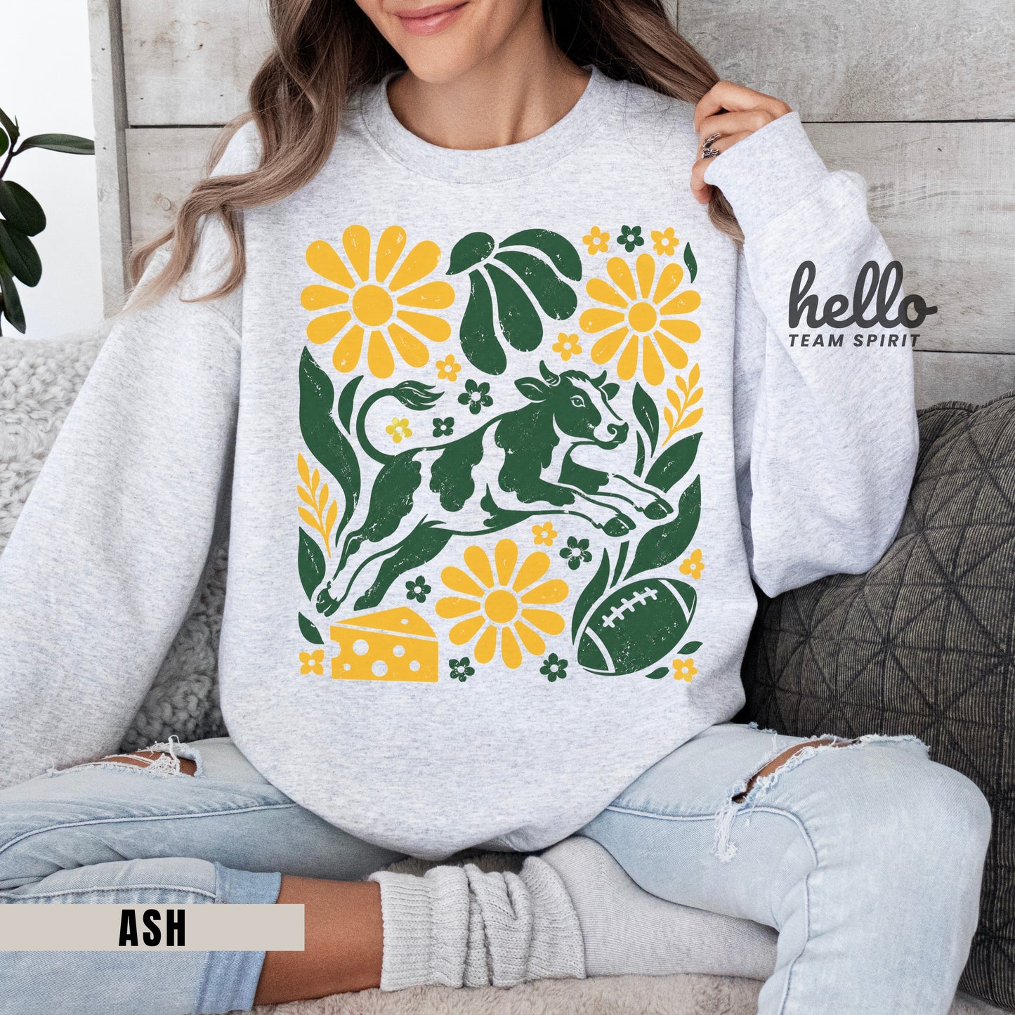 Green Bay Boho Football Graphic Sweatshirt