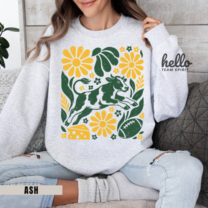 Green Bay Boho Football Graphic Sweatshirt