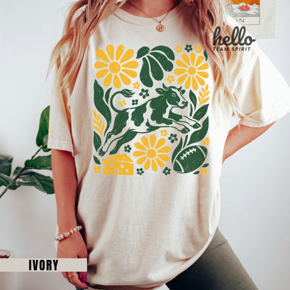 Green Bay Boho Football Graphic T-shirt