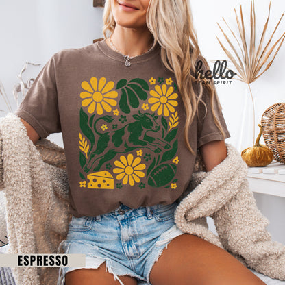 Green Bay Boho Football Graphic T-shirt