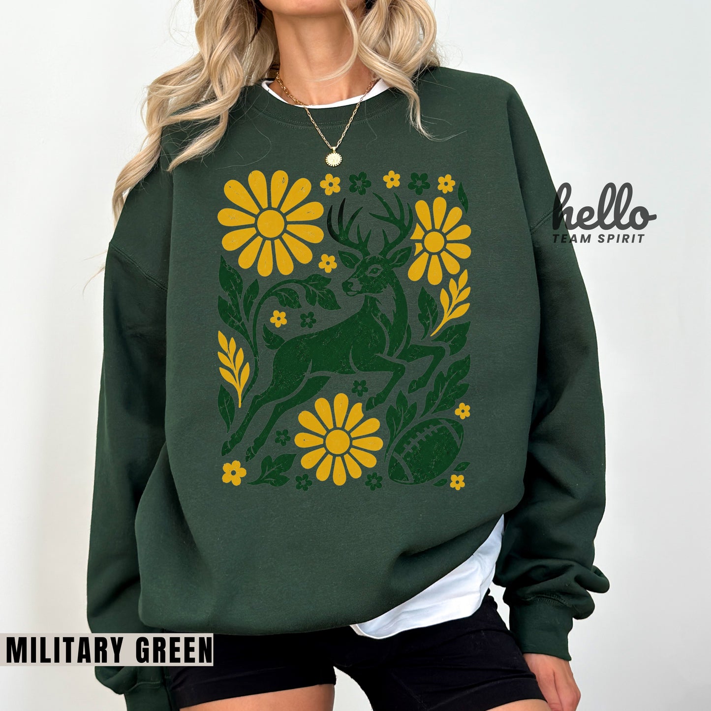 Green Bay Woodland Football Graphic Sweatshirt