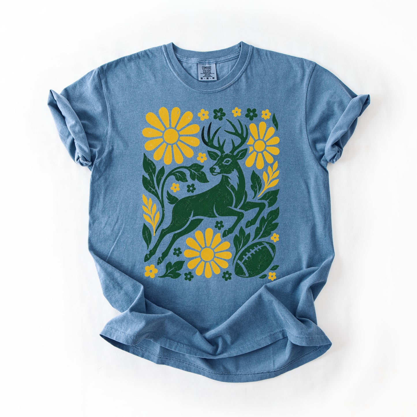 Green Bay Woodland Football Graphic T-shirt