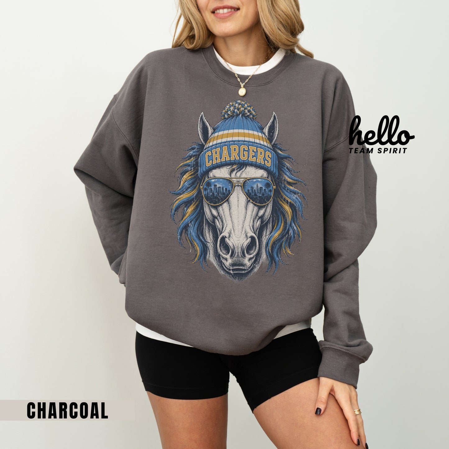 Los Angeles Vintage Football Graphic Sweatshirt