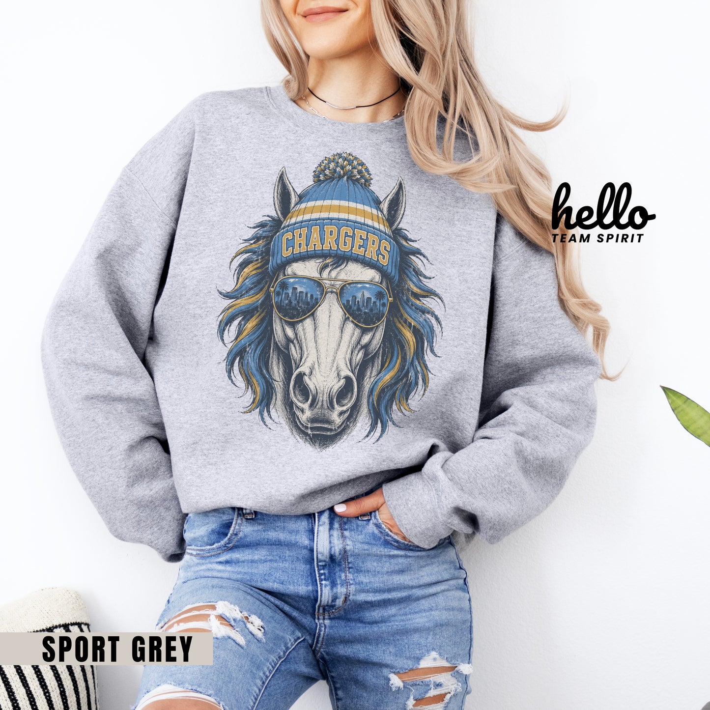 Los Angeles Vintage Football Graphic Sweatshirt