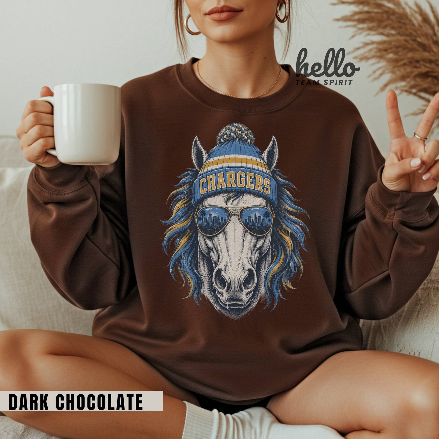 Los Angeles Vintage Football Graphic Sweatshirt