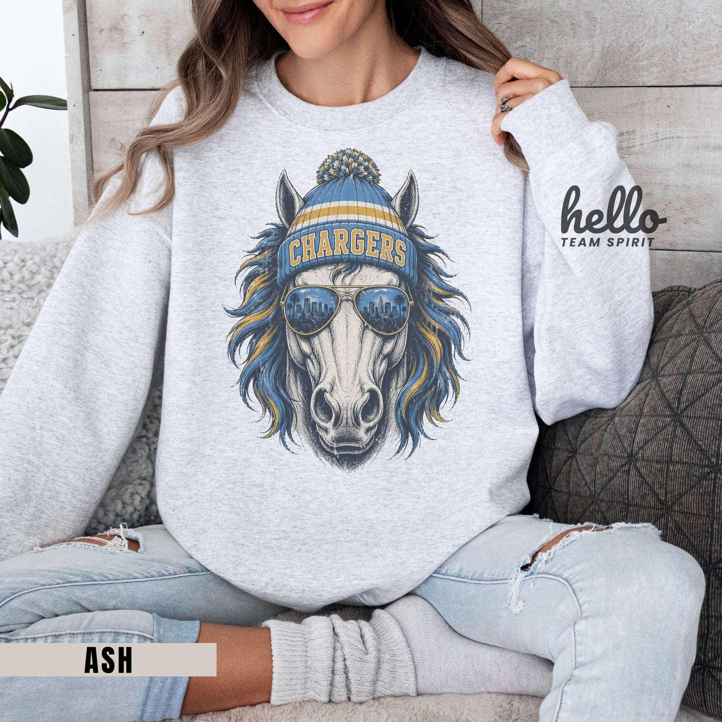 Los Angeles Vintage Football Graphic Sweatshirt