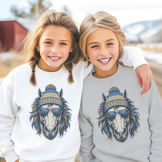 Los Angeles Vintage Football Graphic Youth Sweatshirt
