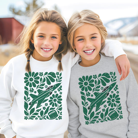 New York Boho Football Graphic Youth Sweatshirt