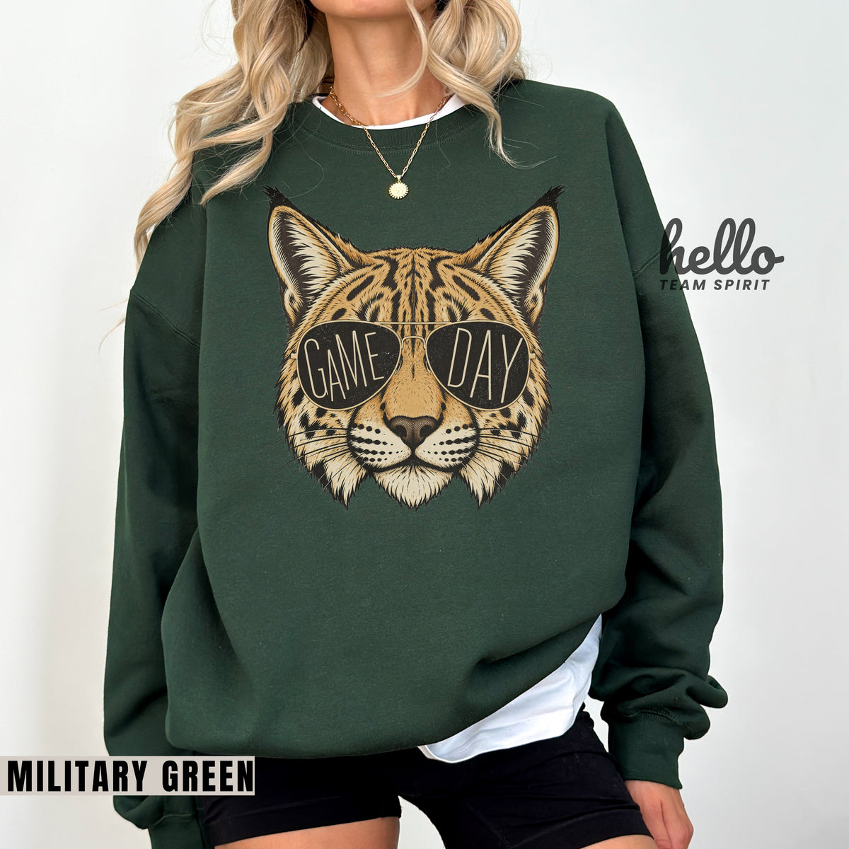 Wildcat Vintage School Spirit Graphic Sweatshirt