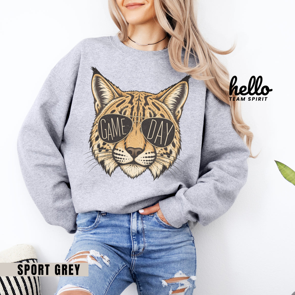 Wildcat Vintage School Spirit Graphic Sweatshirt