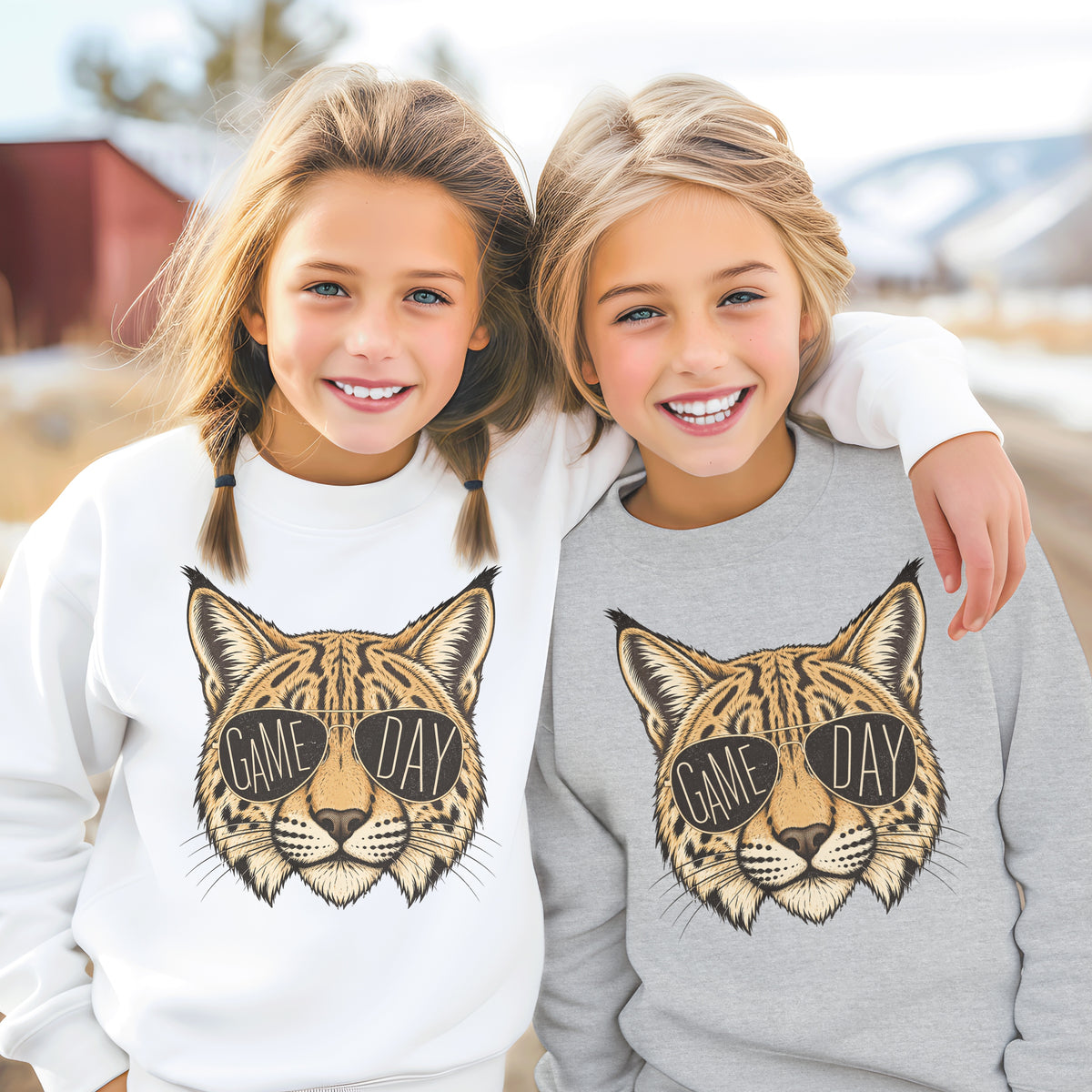 Wildcat Vintage School Spirit Graphic Youth Sweatshirt