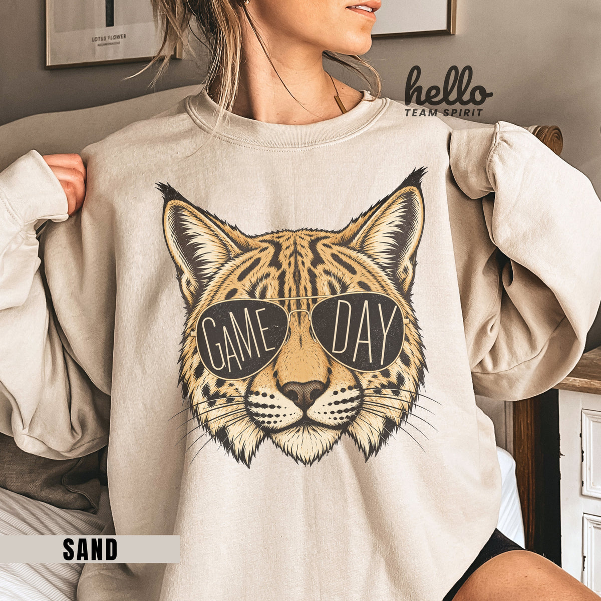 Wildcat Vintage School Spirit Graphic Sweatshirt