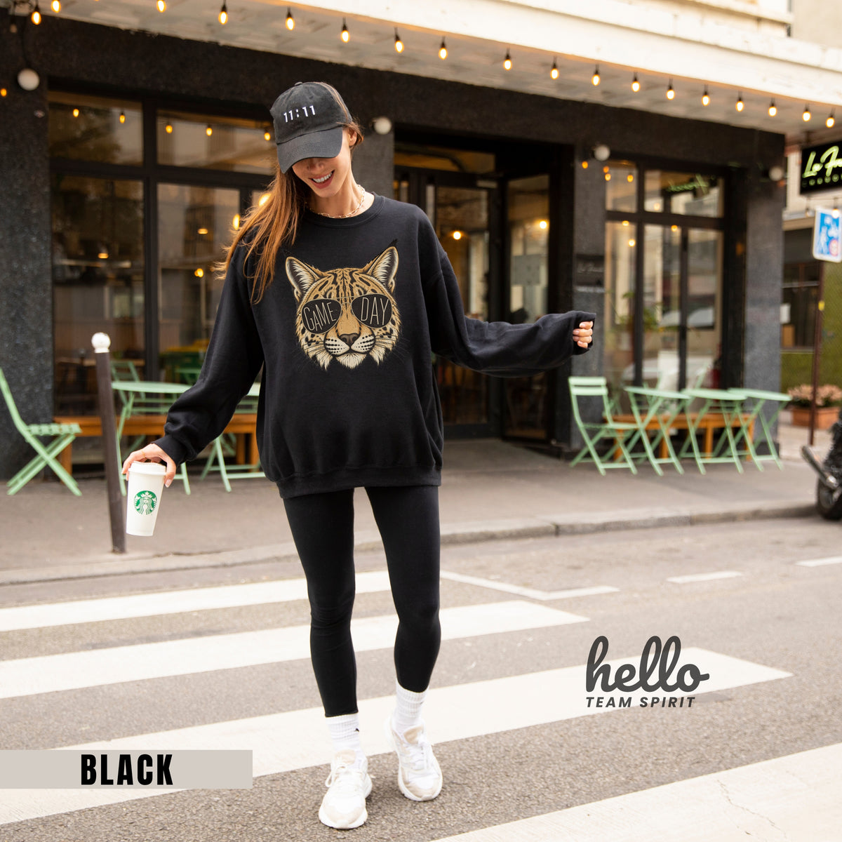 Wildcat Vintage School Spirit Graphic Sweatshirt