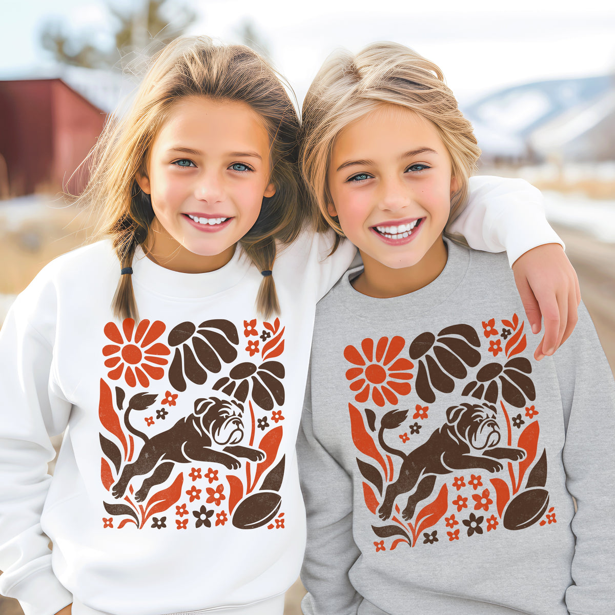 Cleveland Boho Football Graphic Youth Sweatshirt