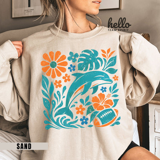 Miami Boho Football Graphic Sweatshirt