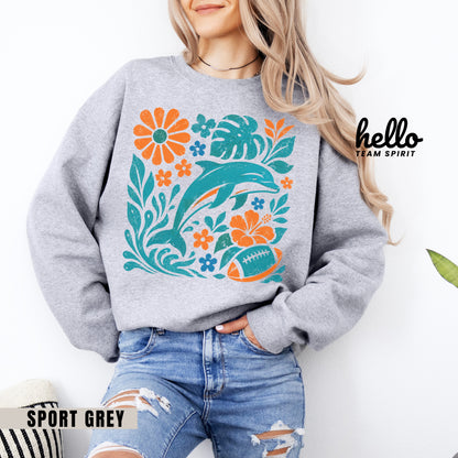 Miami Boho Football Graphic Sweatshirt